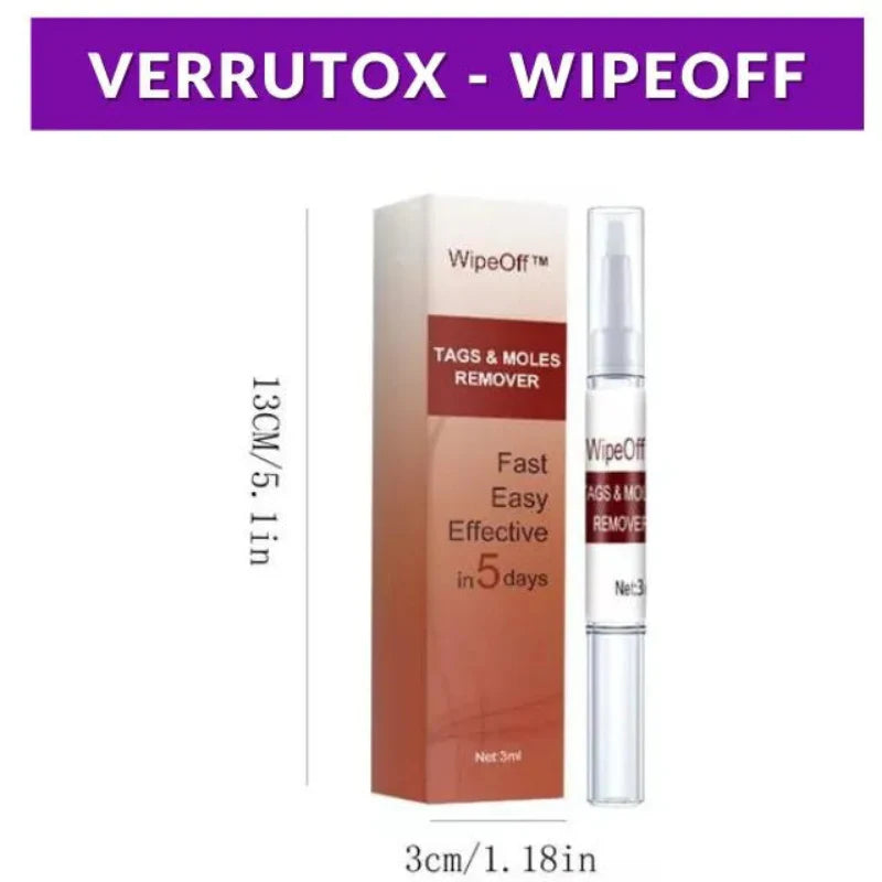 Verrutox Wipe Off - Removedor de Verrugas, Marcas e Manchas | Resultados Rápidos e Seguros | Kaype Store
