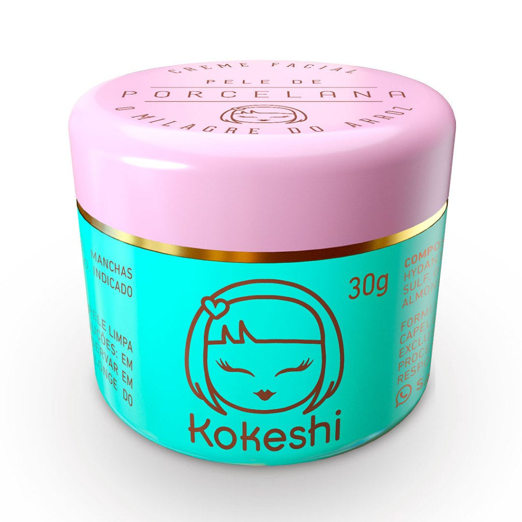Hidratante Facial Pele de Porcelana - Rosa mosqueta e extrato de Arroz
