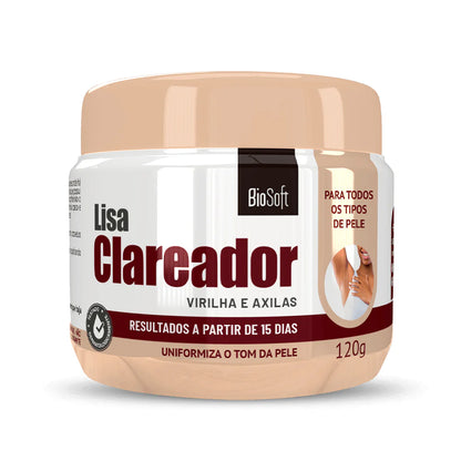 Creme Lisa Clareador de Virilha e Axilas 120g - BioSoft