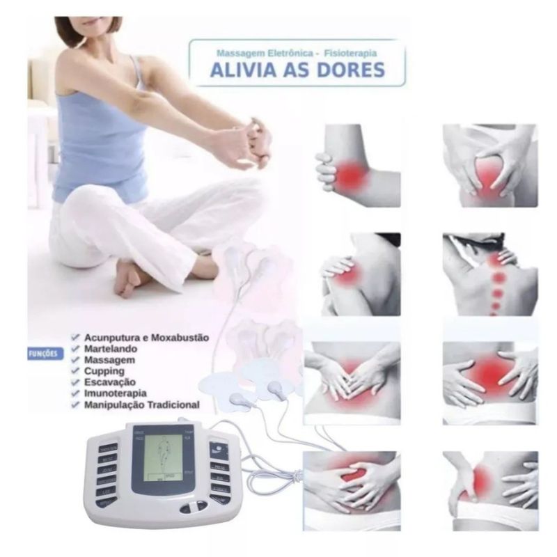 Aparelho Portátil de Estimulação Elétrica Profissional  – Massagem e Relaxamento FisioMax