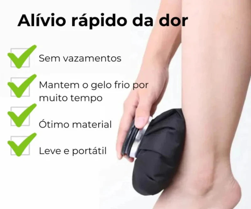 Bolsa de Gelo Reutilizável Modelo Versátil - Leve Bandagem Grátis