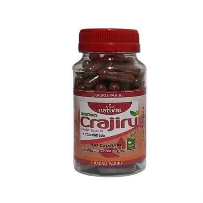 Crajiru Pariri 100 Cápsulas 500mg + 1 Crajiru Super Chá - 100% Natural