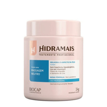 Creme Para Massagem Neutro Hidramais – Profissional para Drenagem Linfática e Massagens Modeladoras | Kaype Store