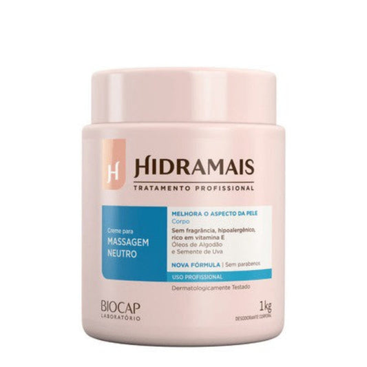 Creme Para Massagem Neutro Hidramais – Profissional para Drenagem Linfática e Massagens Modeladoras | Kaype Store