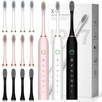 Escova De Dentes Elétrica IPX7 Com Cabeça Substituível Inteligente Ultrassônico À Prova D'água&nbsp;