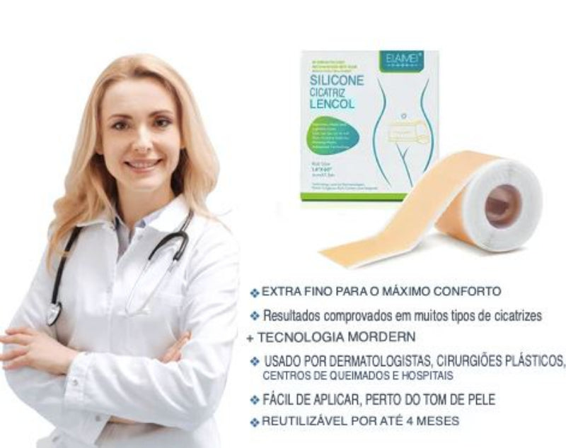 Fita Para Cicatrização  Reparadora de nanoagulhas com ácido hialurônico - Elamei