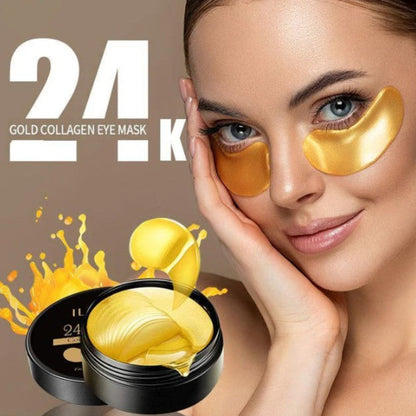 Máscara de Colágeno 24K Gold Para Olhos 60 Unid - Hidratação e Rejuvenescimento Imediato