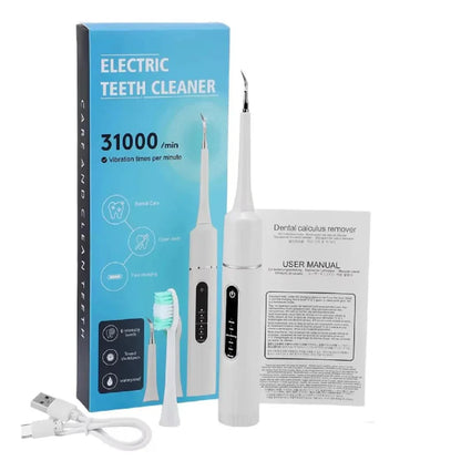 Removedor Tártaro e Escova Dental Elétrica - 2 em 1 - com 5 Velocidades - Higiene Bucal Completa | Kaype Store