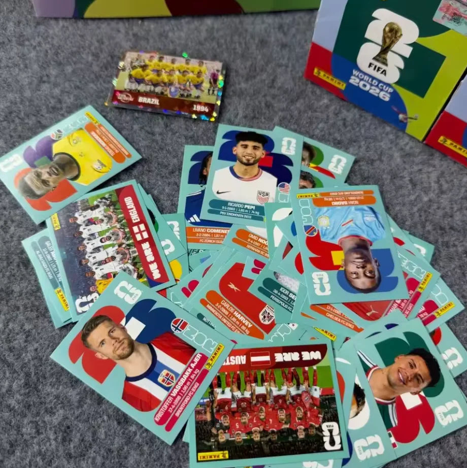 Coleção Oficial de Figurinhas Panini da Copa do Mundo de 2026 – Caixa com 50 Pacotes + Álbum Oficial
