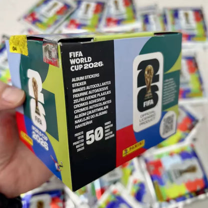 Coleção Oficial de Figurinhas Panini da Copa do Mundo de 2026 – Caixa com 50 Pacotes + Álbum Oficial