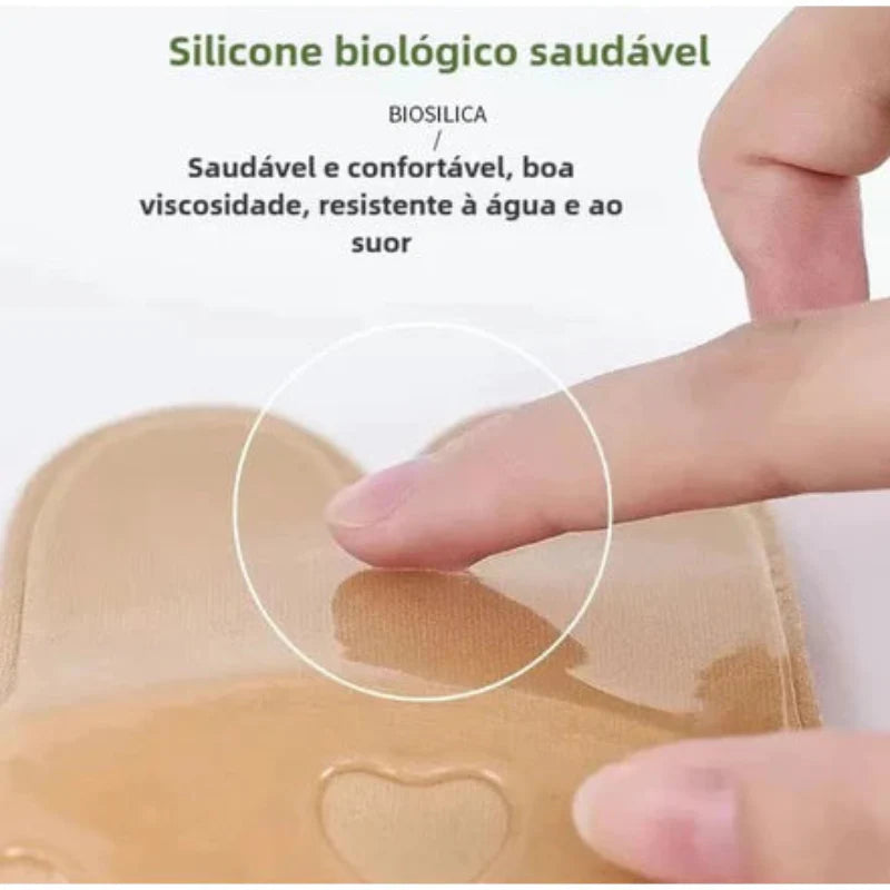 Sutiã Adesivo de Silicone Feminino com Efeito Lifting Instantâneo – Kaype Store