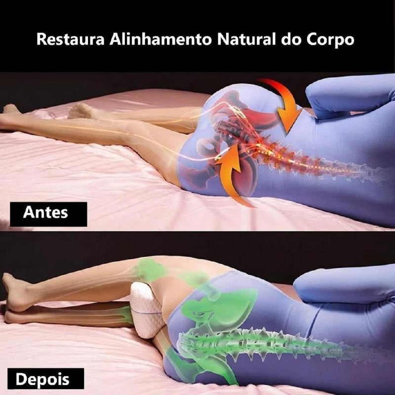 Travesseiro Almofada Cervical Ortopédica Anatômica - Alívio no Ciático e Lombar