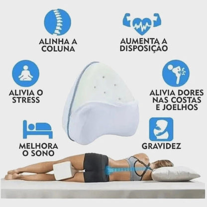 Travesseiro Almofada Cervical Ortopédica Anatômica - Alívio no Ciático e Lombar