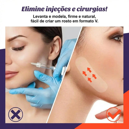 Adesivo Lifting Facial Fita Invisível Antirrugas - RugaFall: Rejuvenesça e Defina Seu Rosto em Segundos!