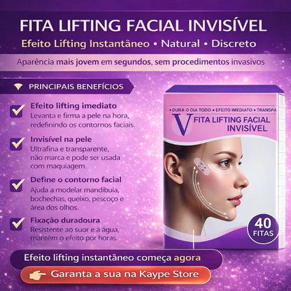 Fita Adesiva para Lifting Facial Invisível | Efeito Instantâneo – Kaype Store