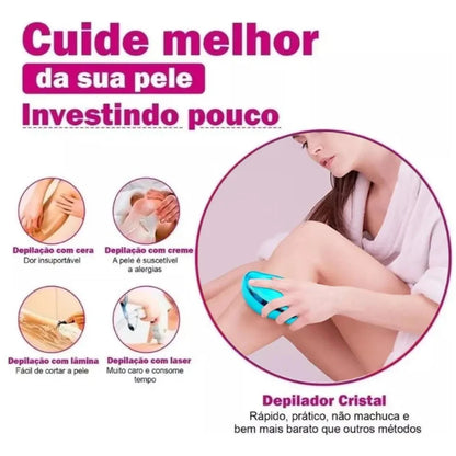 Depilador de Cristal Reutilizável Depiderm – Cuidado e Bem-Estar para a Pele