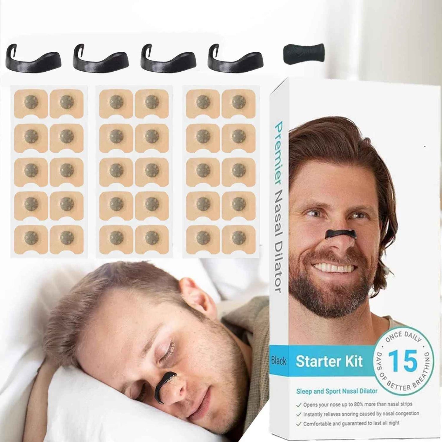 NasalHelper - Tira Nasal Magnética Anti Ronco | Kaype Store