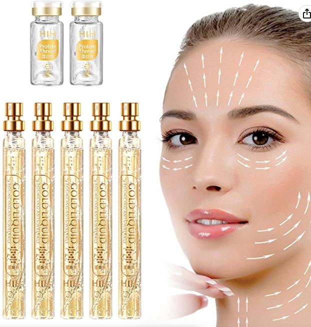 Sérum 24k - Fios de Ouro - Proteína para Preenchimento do Rosto e Efeito Lifting Golden