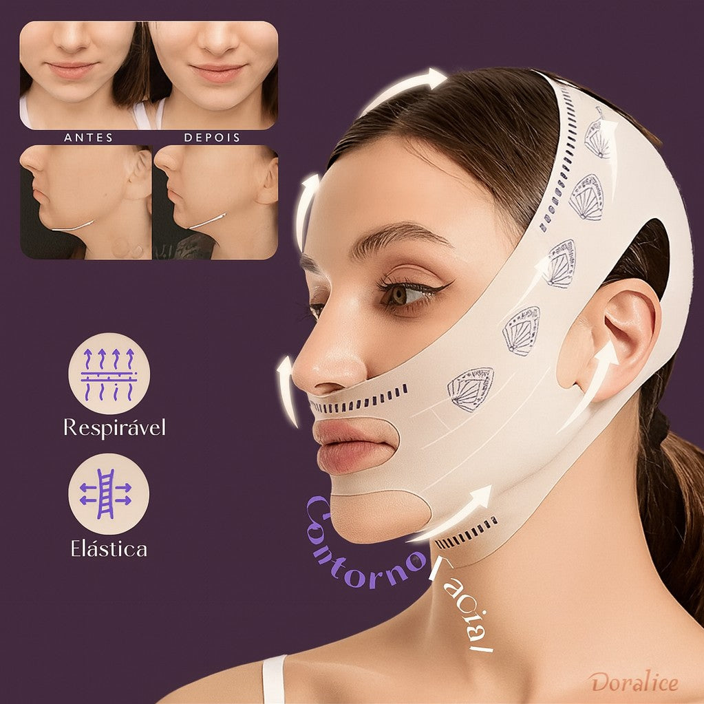 Máscara de Contorno Facial BellaFem – Suaviza Rugas, Papada e Modela o Rosto | Kaype Store