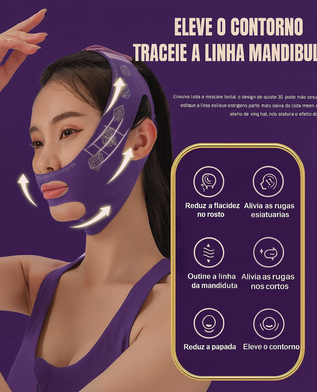 Máscara de Contorno Facial BellaFem – Suaviza Rugas, Papada e Modela o Rosto | Kaype Store