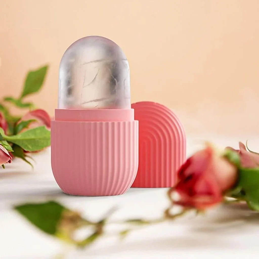 Rolo Massageador Facial de Gelo Reutilizável em Silicone – Kit com 2 Unidades | Kaype Store