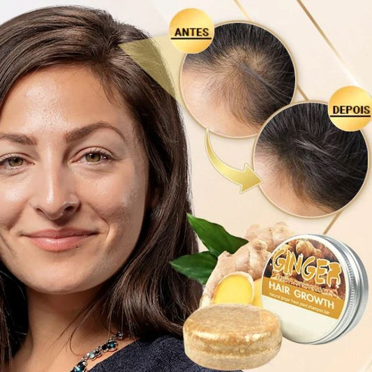 Shampoo em Barra para Crescimento e Fortalecimento Do Cabelo Gengibre Orgânico - Boom Hair