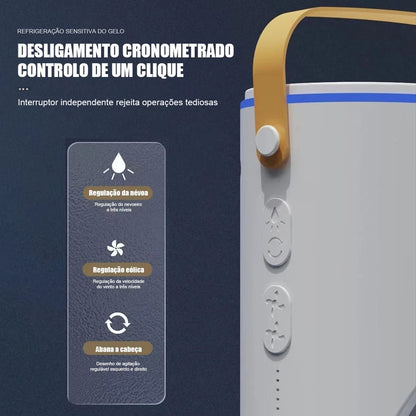 Mini Climatizador de Ar Portátil com Ventilador Duplo