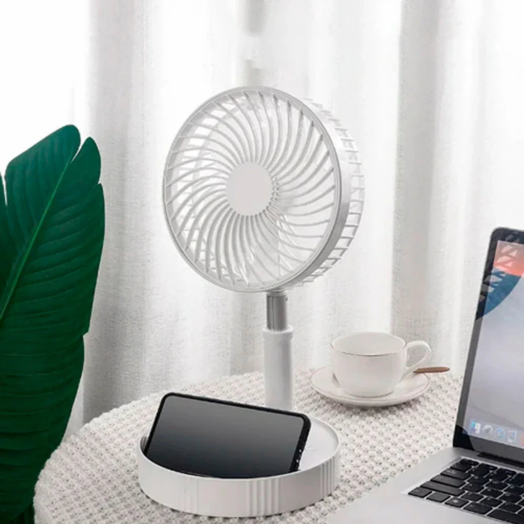 Ventilador Portátil Dobrável USB Recarregável 4 Velocidades | Kaype Store
