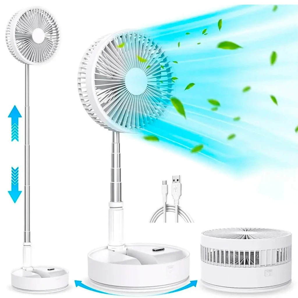 Ventilador Portátil Dobrável USB Recarregável 4 Velocidades | Kaype Store