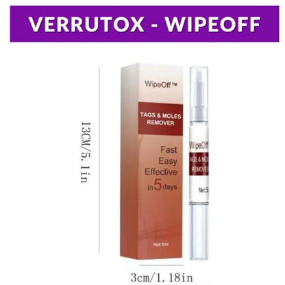 Verrutox Wipe Off - Removedor de Verrugas, Marcas e Manchas | Resultados Rápidos e Seguros | Kaype Store